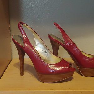 Red City Streets Heels